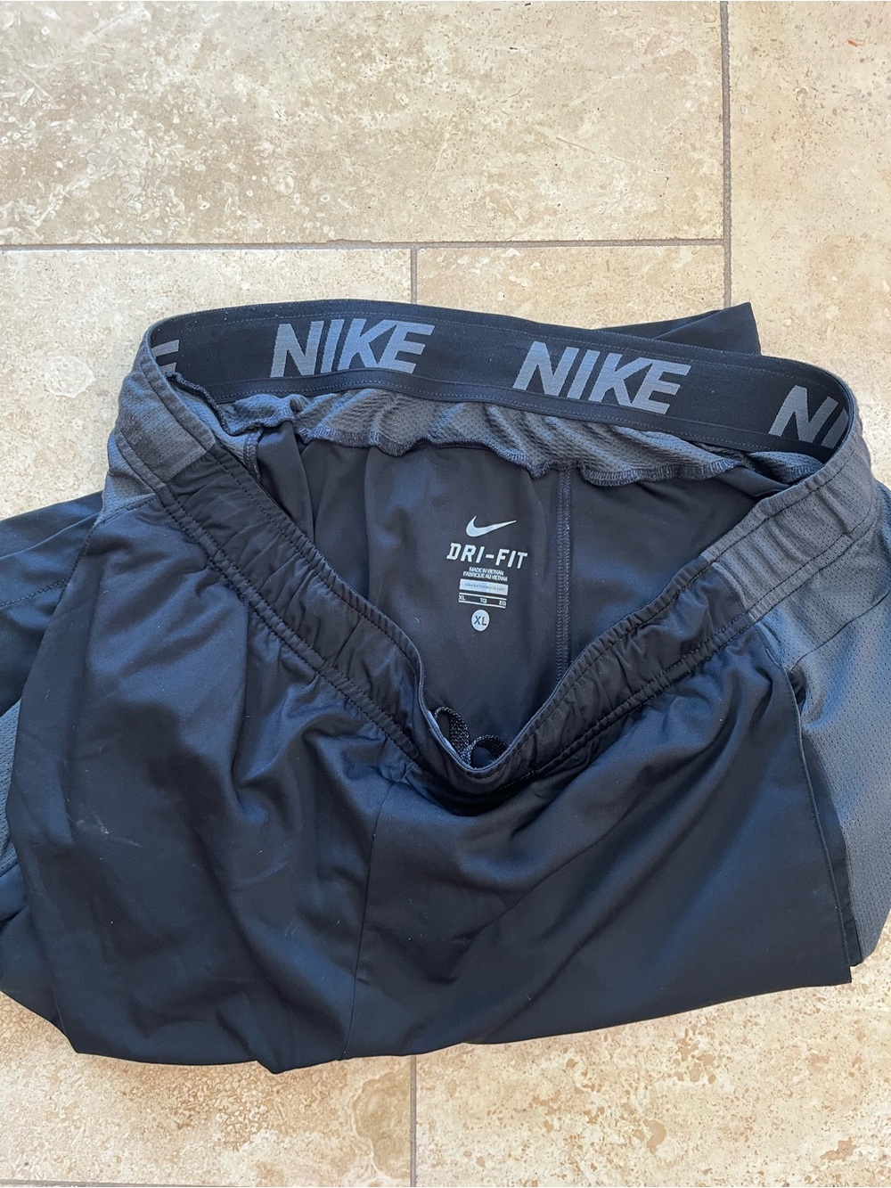 Nike Black Dri-FIT Training Shorts with Branded Waistband
